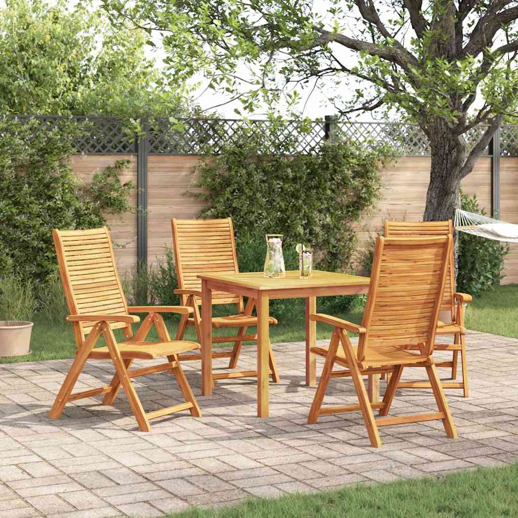 vidaXL Σέτ φαγητού για κήπο 5 pcs Καφέ Στερεό Ξύλο Ακακίας