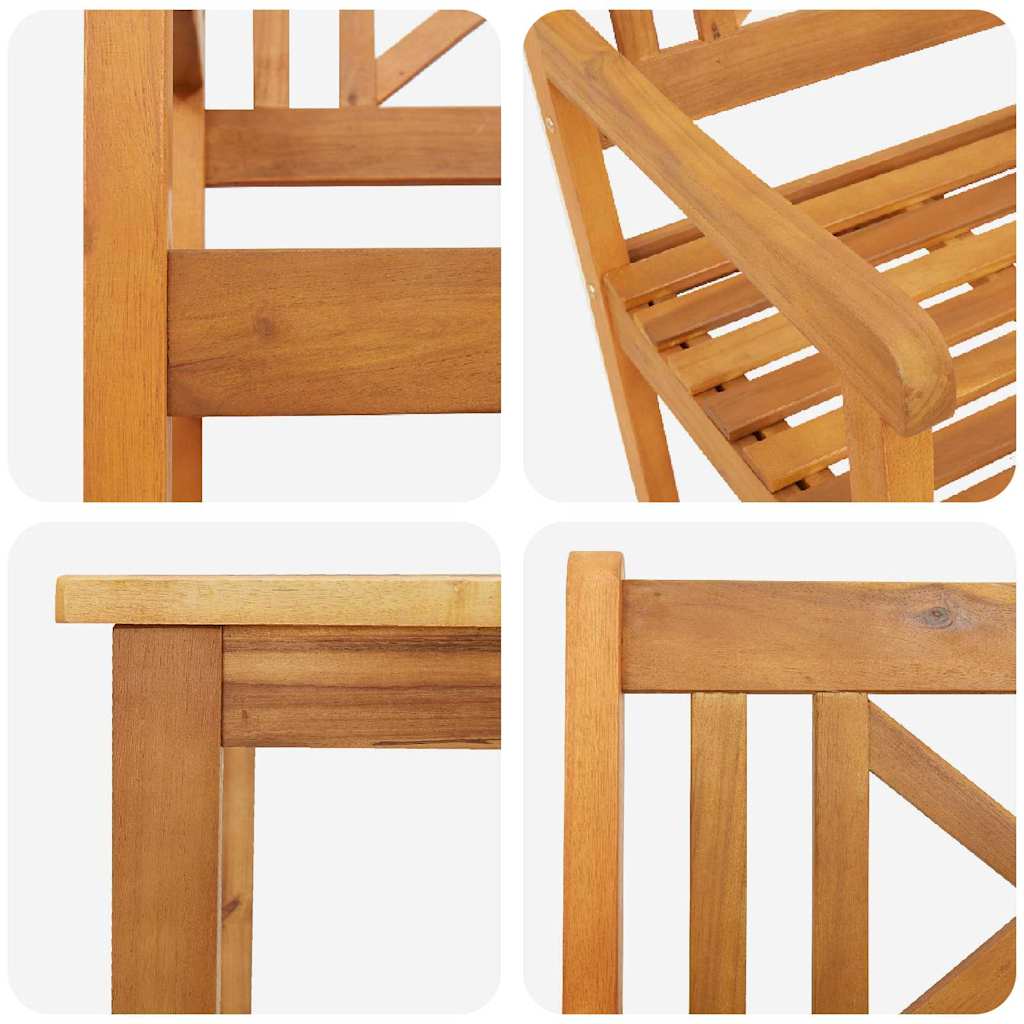vidaXL Σέτ φαγητού για κήπο 5 pcs Καφέ Μασίφ ξύλο ακακίας