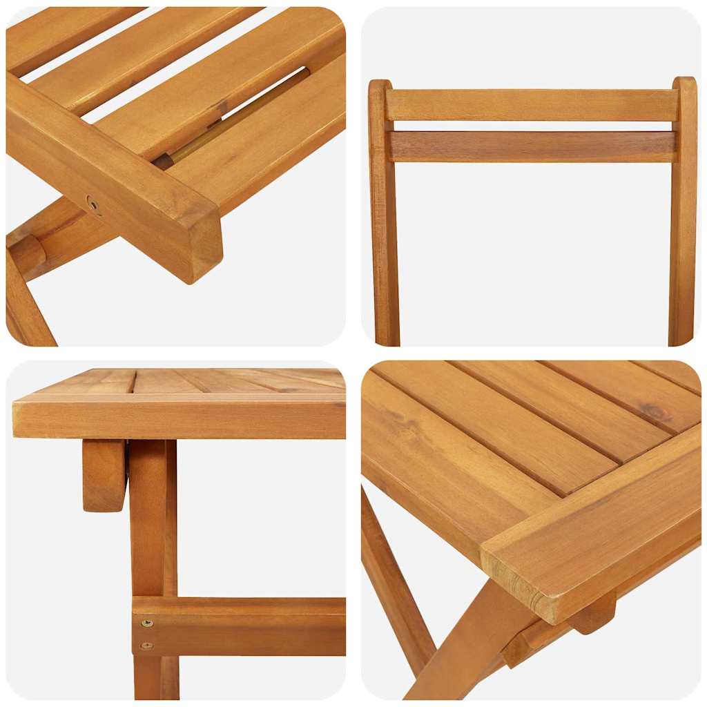 vidaXL Σέτ φαγητού για κήπο 7 pcs Καφέ Μασίφ ξύλο ακακίας
