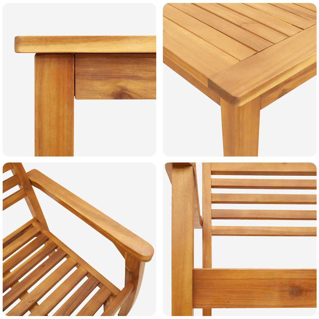 vidaXL Σετ Τραπεζαρίας 9 pcs Φυσικό 200 x 100 x 74 cm