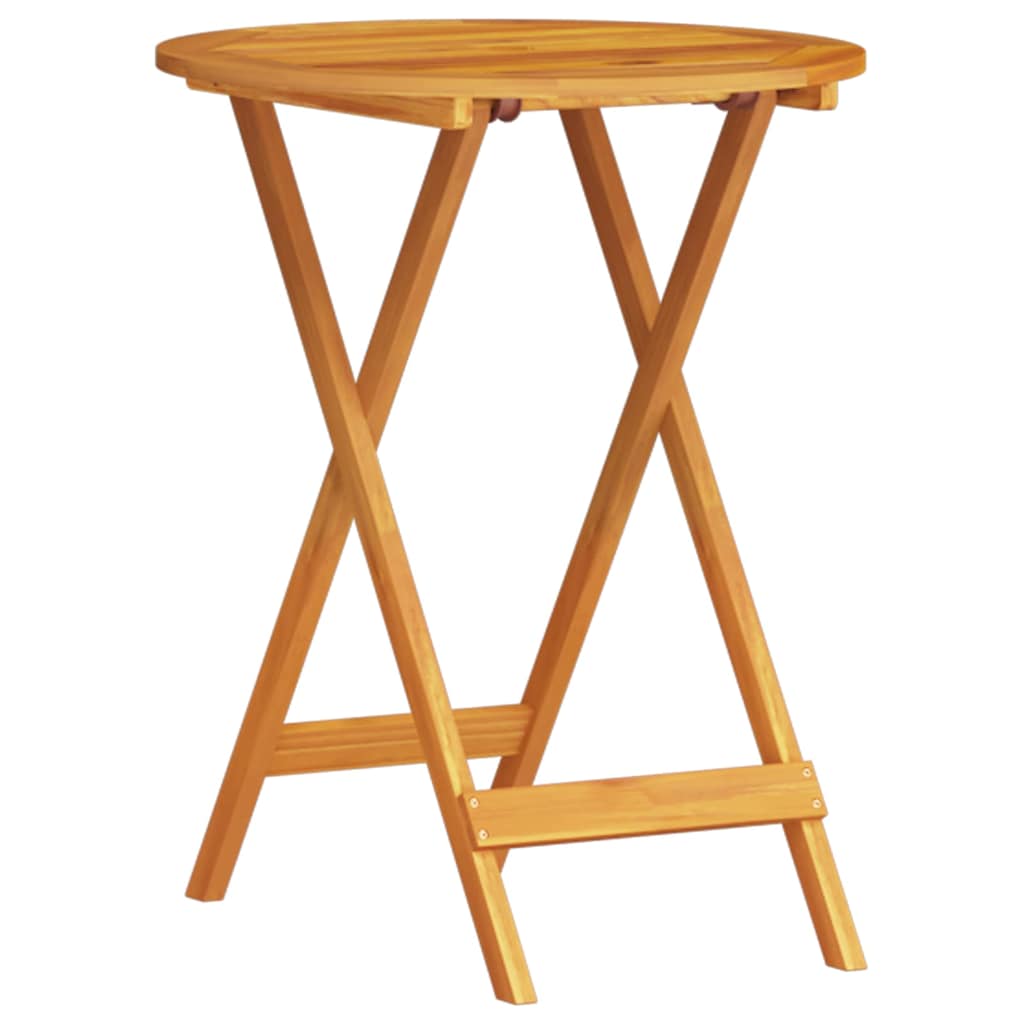 vidaXL Σετ εξωτερικών επίπλων 3 pcs Φυσικό Ξύλο 60 x 60 x 75 cm