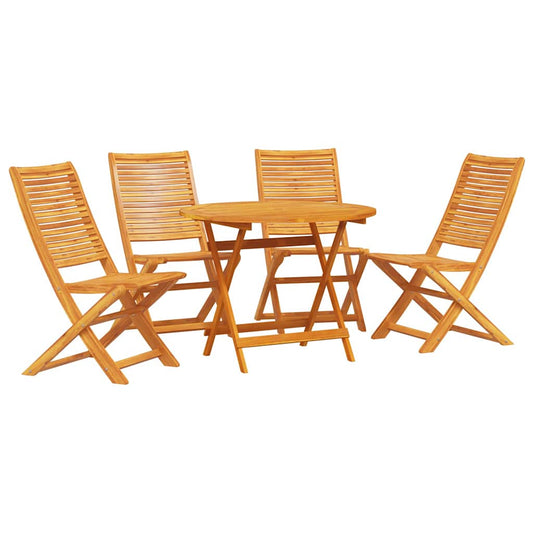 vidaXL Σέτ φαγητού για κήπο 5 pcs Καφέ Στερεό Ξύλο Ακακίας