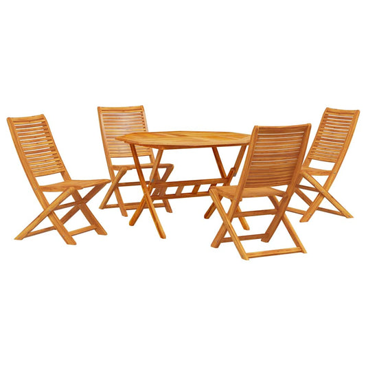 vidaXL Σέτ φαγητού για κήπο 5 pcs Καφέ Στερεό Ξύλο Ακακίας