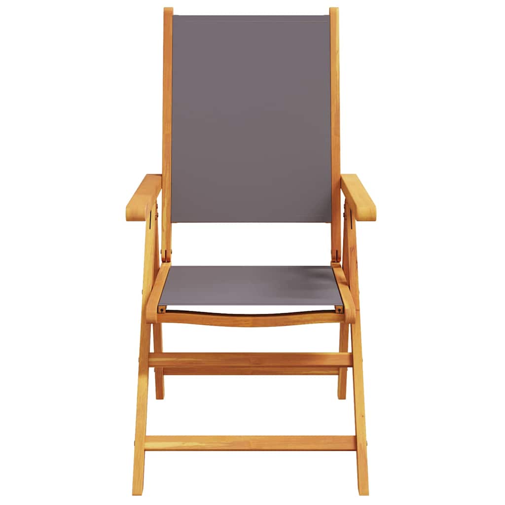 vidaXL Σέτ φαγητού για κήπο 5 pcs Ανθρακί Μασίφ ξύλο ακακίας