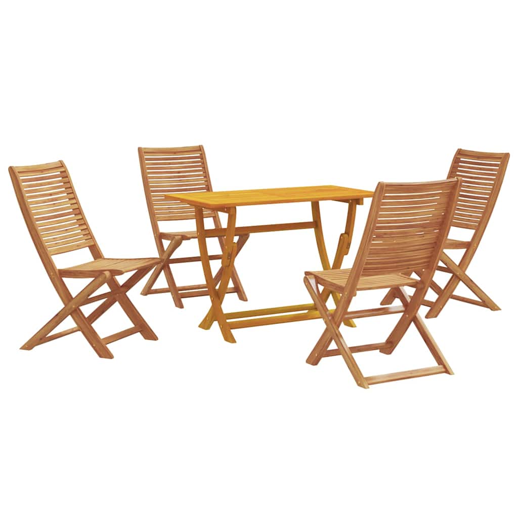 vidaXL Σέτ φαγητού για κήπο 5 pcs Καφέ Στερεό Ξύλο Ακακίας
