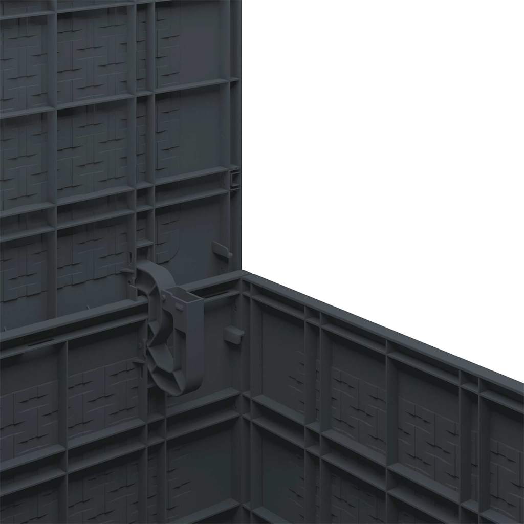 vidaXL Κουτί αποθήκευσης κήπου Ανθρακί 55 x 53 x 57 εκ. Πολυπροπυλένιο