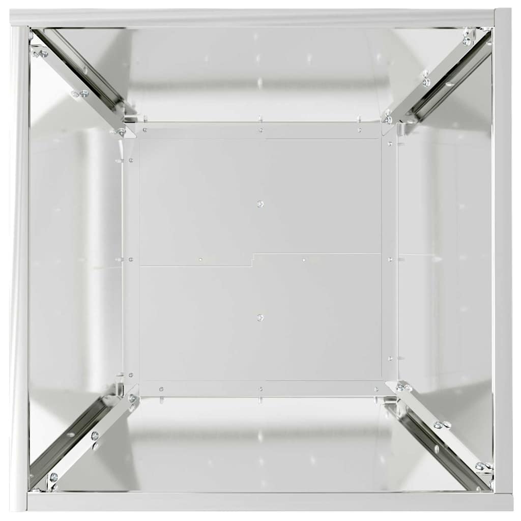 vidaXL Γλάστρα Κήπου Ασημί 40 x 40 x 15 cm Επικαλυμμένος Χάλυβας