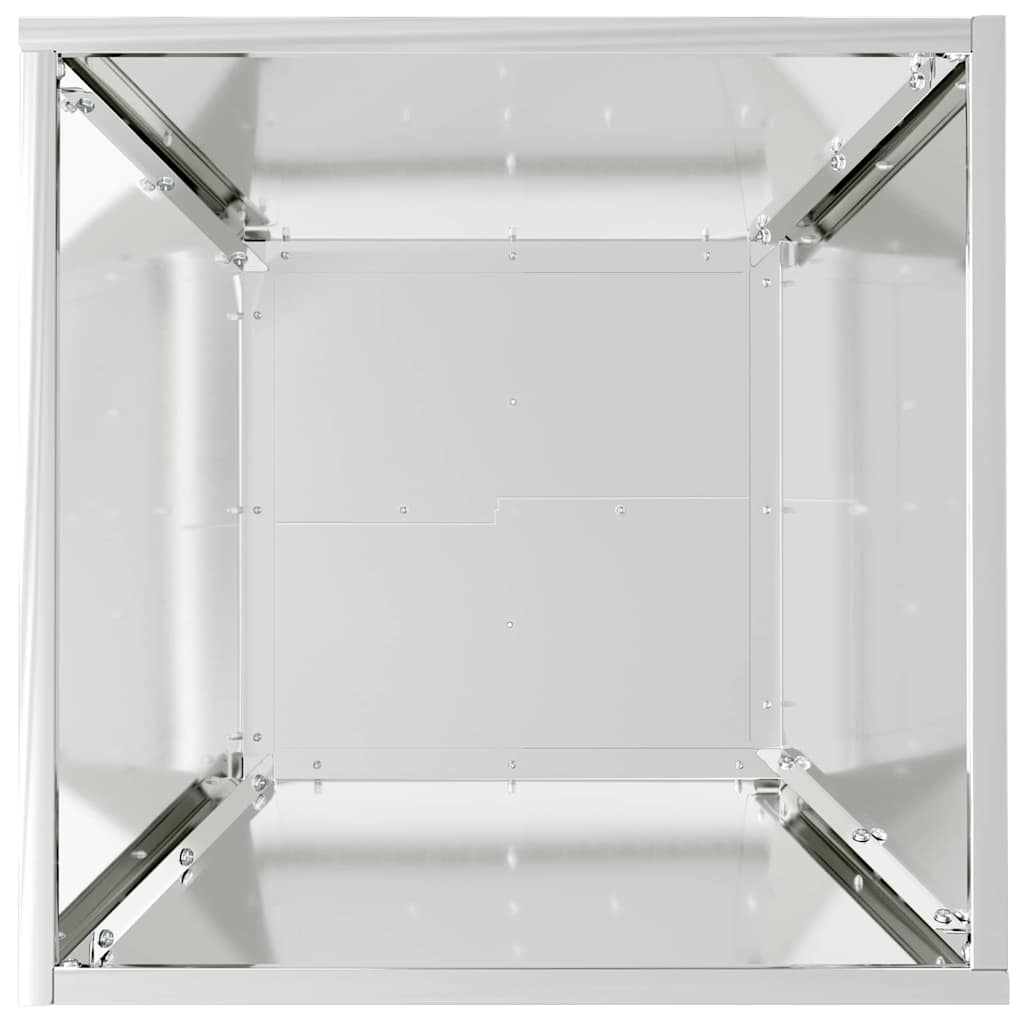 vidaXL Γλάστρα Κήπου 5 pcs Ασημί 40 x 40 x 15 cm Επικαλυμμένος Χάλυβας