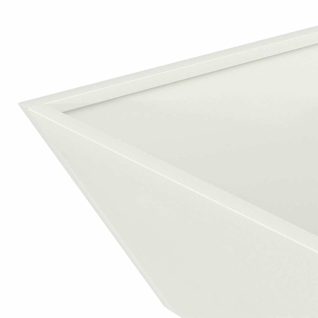 vidaXL Γλάστρα Κήπου Λευκό 50 x 50 x 15 cm Ψυχρής έλασης χάλυβας