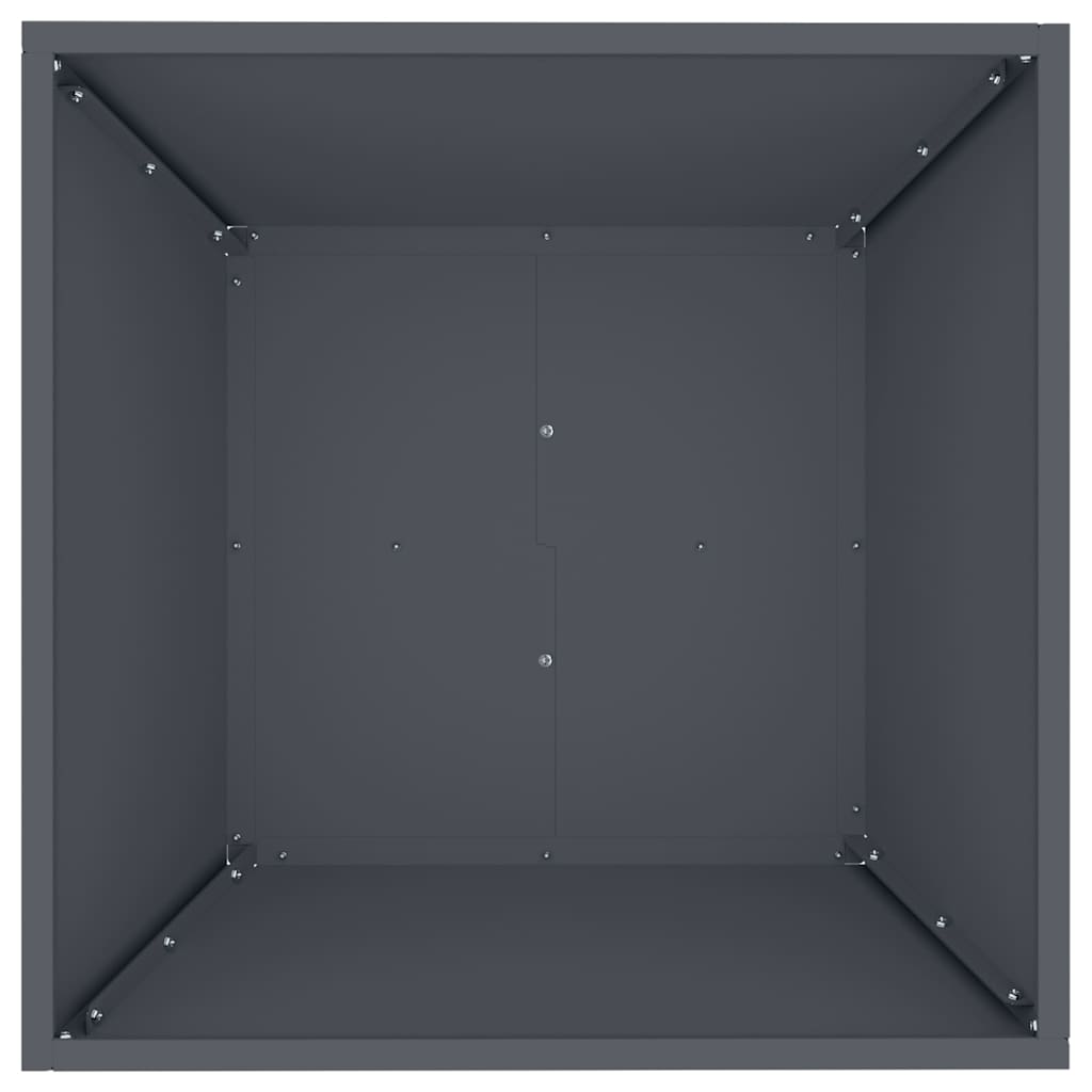 vidaXL Γλάστρα Κήπου Ανθρακί 50 x 50 x 15 cm Ψυχρής έλασης χάλυβας