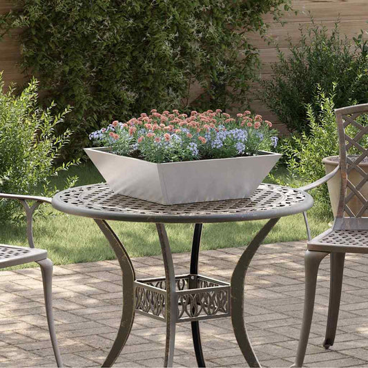 vidaXL Γλάστρα Κήπου 5 τμχ. Ασημί 50 x 50 x 15 cm Ανοξείδωτο ατσάλι