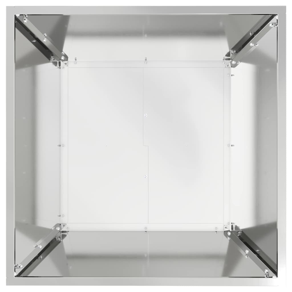 vidaXL Γλάστρα Κήπου Ασημί 50 x 50 x 15 cm Επικαλυμμένος Χάλυβας