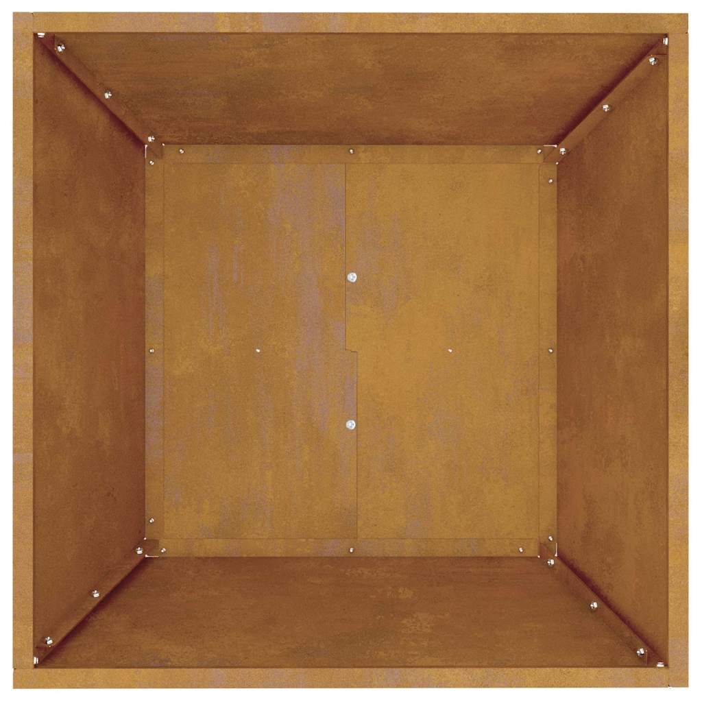 vidaXL Γλάστρα Κήπου 5 pcs Σκ rusty 50 x 50 x 15 cm