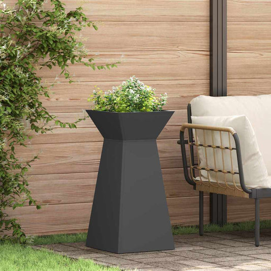 vidaXL Γλάστρα Πυλώνας 2 pcs Μαύρο 35 x 35 x 73 εκ.