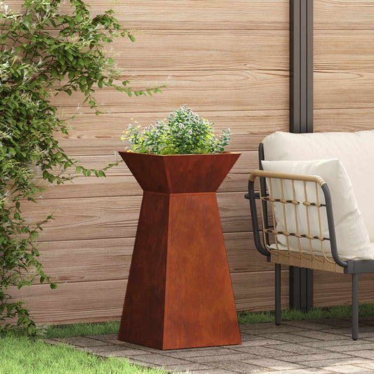 vidaXL Γλάστρα Πυλώνας Ασημί 35 x 35 x 73 εκ.