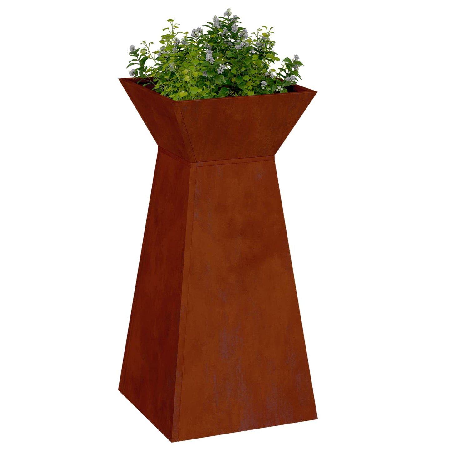 vidaXL Γλάστρα Πυλώνας Ασημί 35 x 35 x 73 εκ.