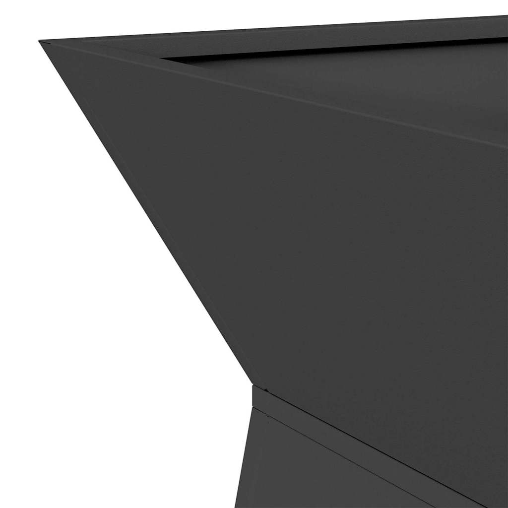 vidaXL Γλάστρα Πυλώνας Μαύρο 40 x 40 x 100 cm