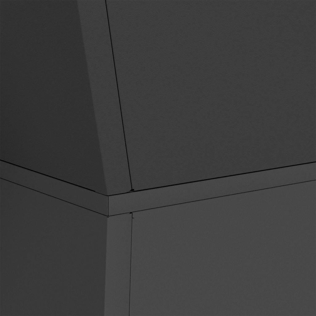 vidaXL Γλάστρα Πυλώνας 2 pcs Μαύρο 40 x 40 x 100 cm