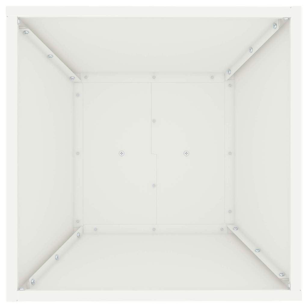 vidaXL Γλάστρα Πυλώνας 2 pcs Λευκό 40 x 40 x 100 cm