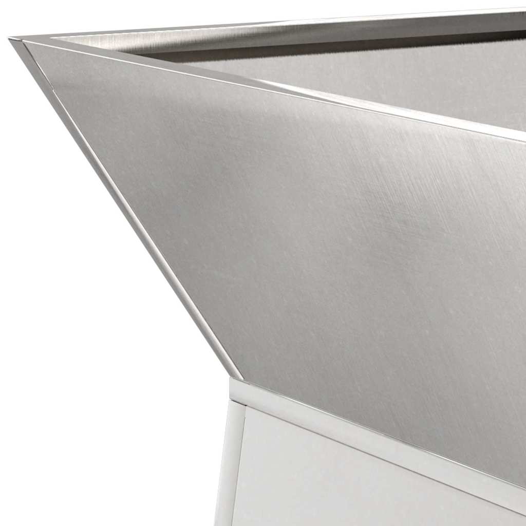 vidaXL Γλάστρα Πυλώνας Ασημί 40 x 40 x 100 cm