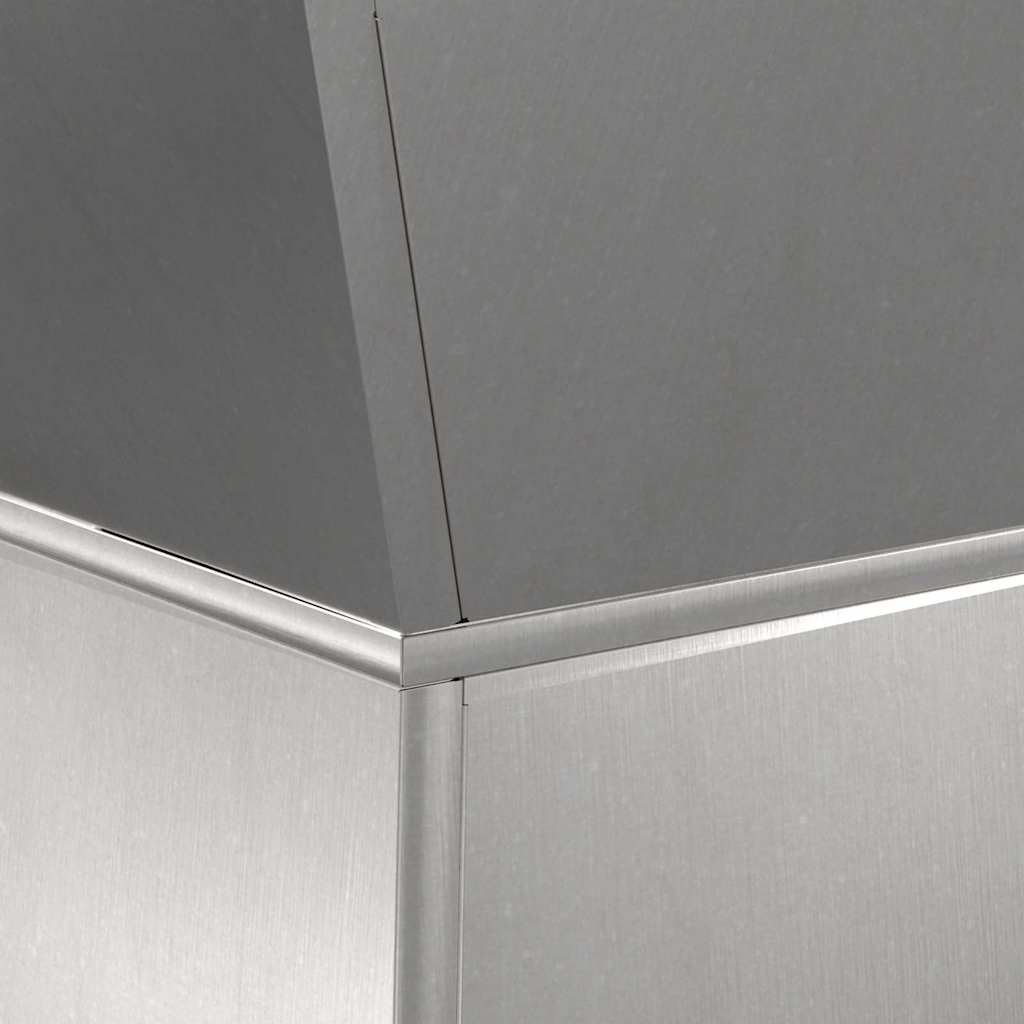 vidaXL Γλάστρα Πυλώνας Ασημί 40 x 40 x 100 cm