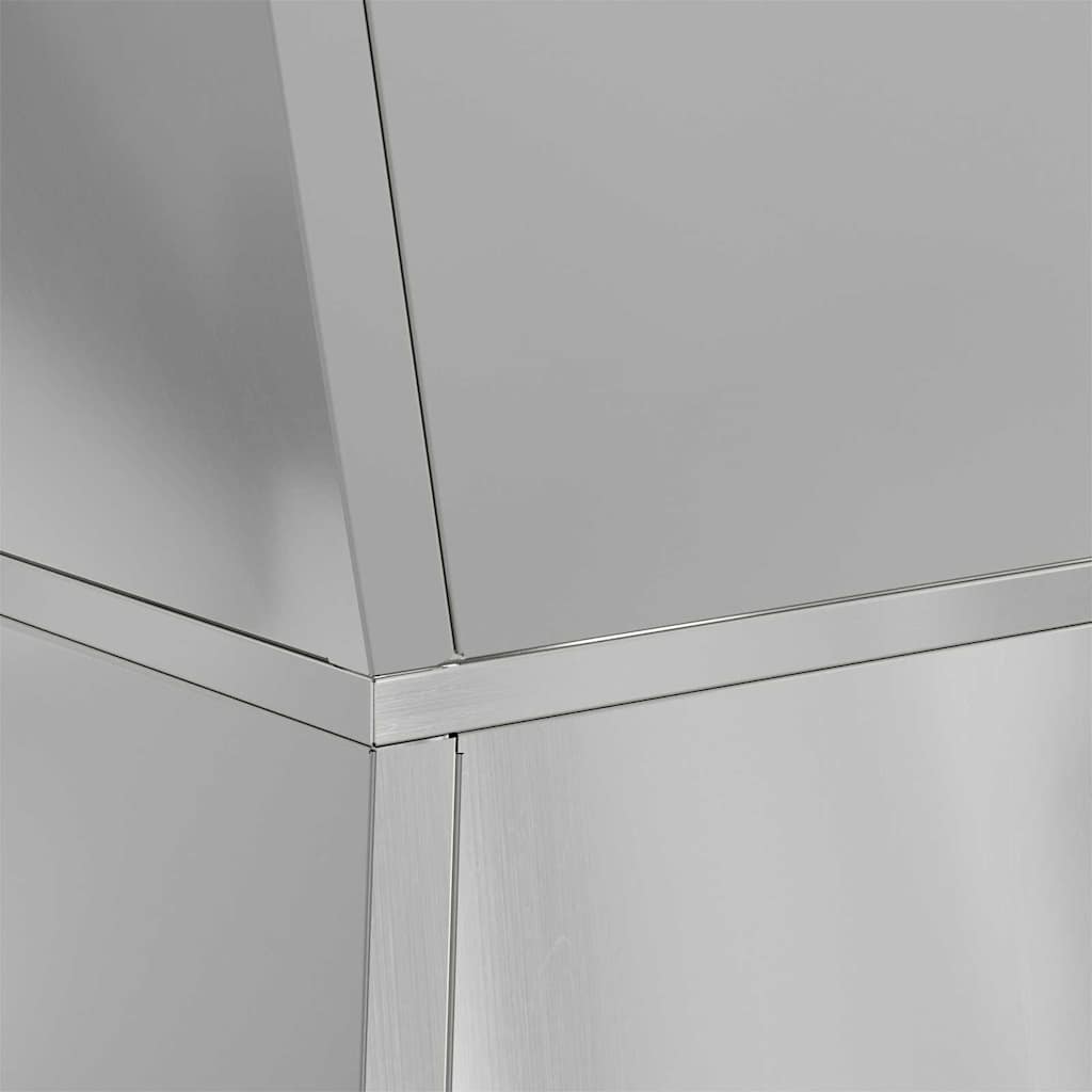 vidaXL Γλάστρα Πυλώνας Ασημί 40 x 40 x 100 cm