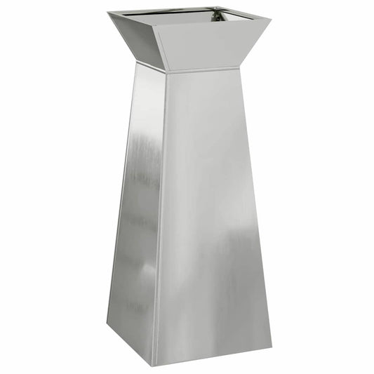 vidaXL Γλάστρα Πυλώνας Ασημί 40 x 40 x 100 cm