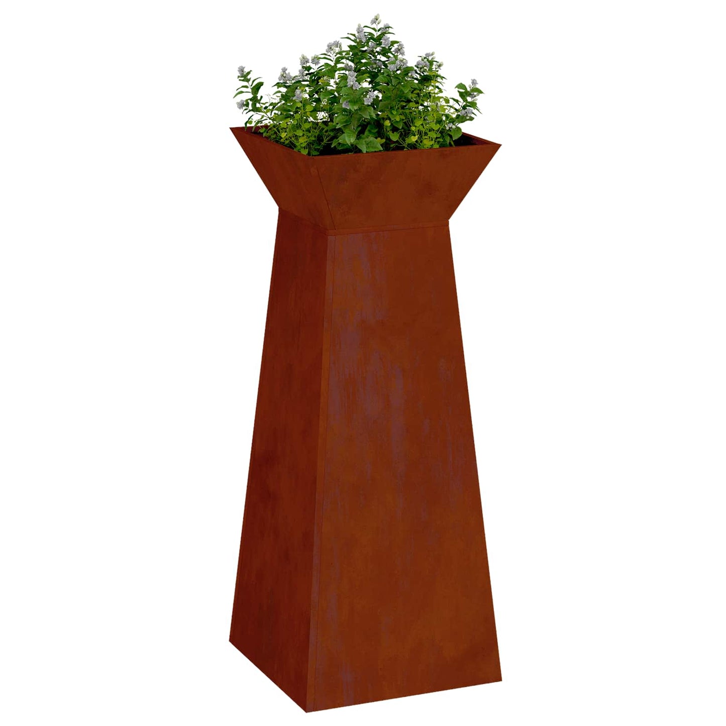 vidaXL Γλάστρα Πυλώνας 2 pcs Ασημί 40 x 40 x 100 cm