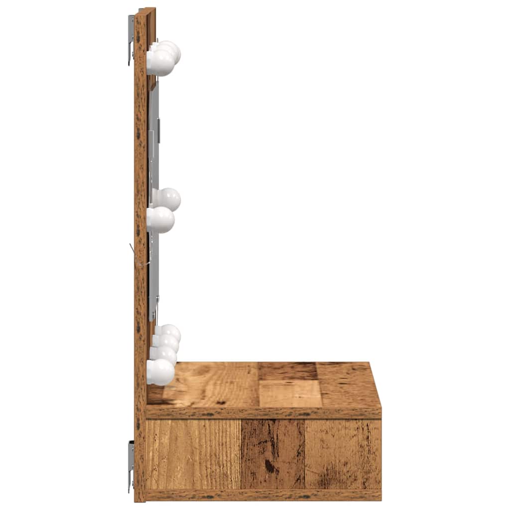 vidaXL Ντουλάπα Καθρέφτη με ράφι Παλαιό ξύλο 60 x 31,5 x 62 εκ