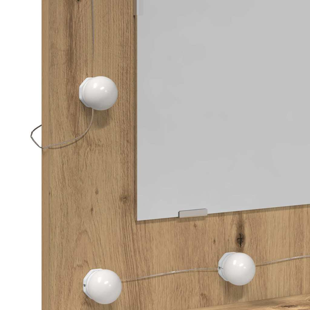 vidaXL Ντουλάπα Καθρέφτη με ράφι Artisan Oak 60 x 31,5 x 62 εκ