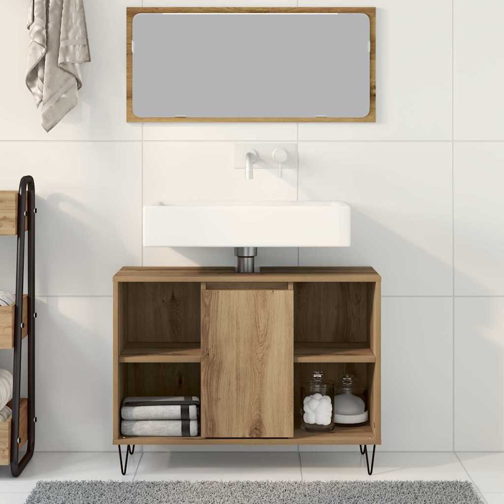 vidaXL Ντουλάπι Μπάνιου Artisan Oak 80 x 33 x 60 εκ Επεξεργασμένο ξύλο