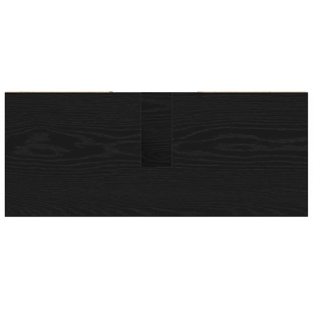 vidaXL Ντουλάπι Μπάνιου Μαύρο 80 x 33 x 60 εκ Επεξεργασμένο ξύλο
