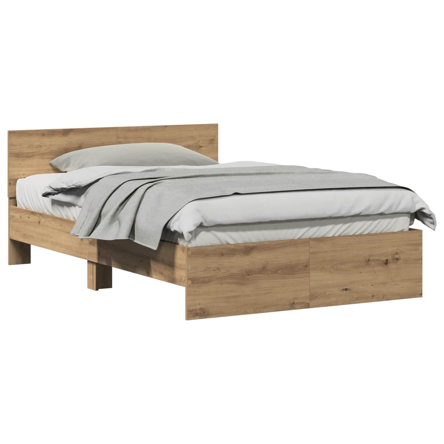 vidaXL Σκελετός Κρεβατιού με κεφαλάρι Artisan Oak 193 x 125 x 70 εκ