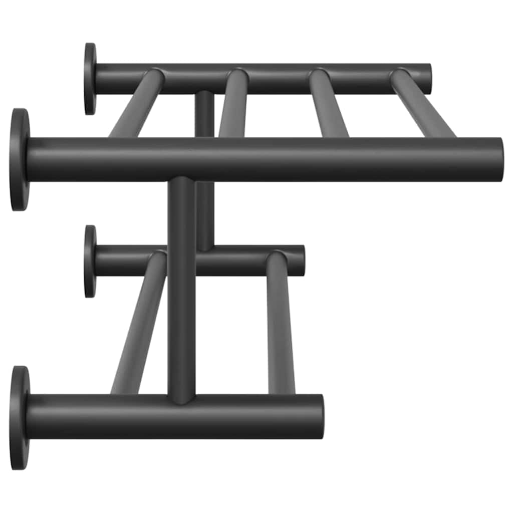 vidaXL Ράφι Πετσέτας Μαύρο 61 x 23 x 17 εκ Ανοξείδωτο ατσάλι