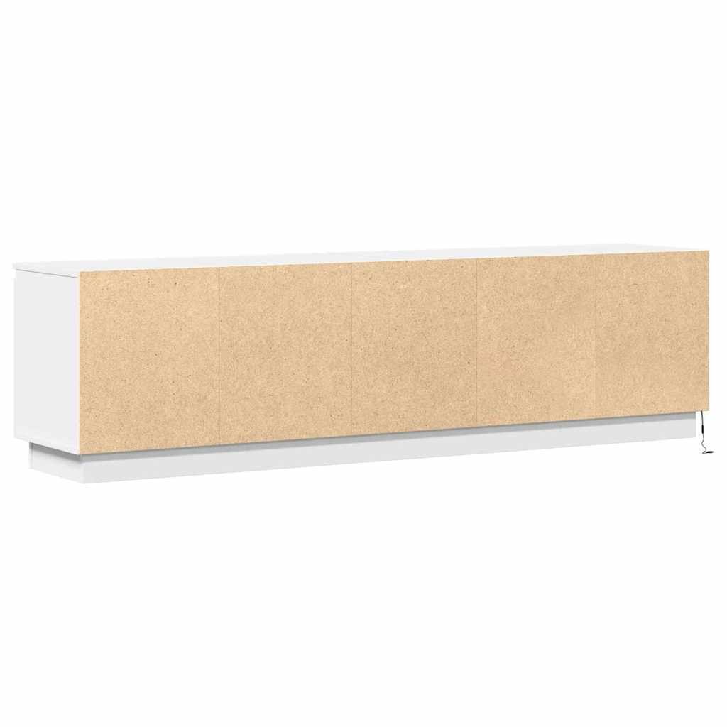 vidaXL Ντουλάπι TV με led Λευκό 180 x 38 x 49 εκ Επεξεργασμένο ξύλο