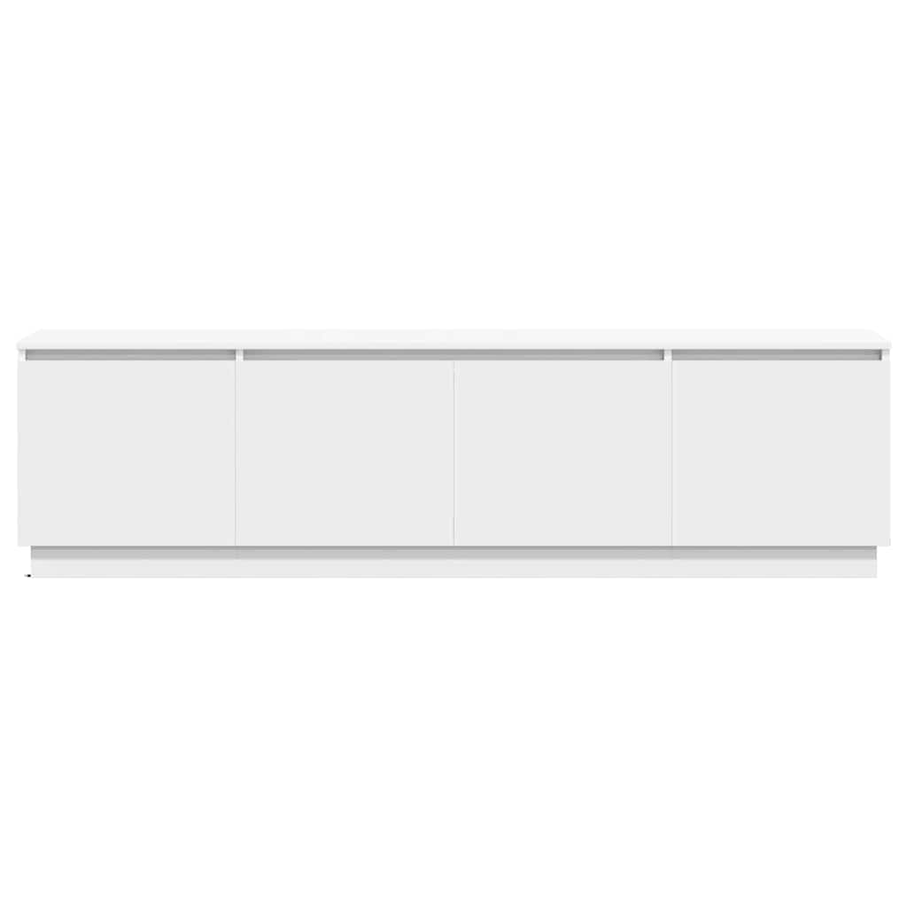 vidaXL Ντουλάπι TV με led Λευκό 180 x 38 x 49 εκ Επεξεργασμένο ξύλο