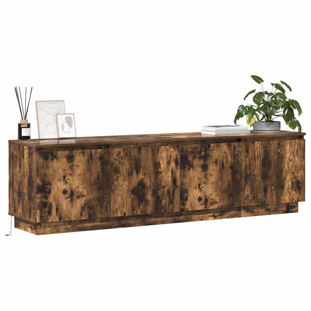 vidaXL Ντουλάπι TV Καπνιστό Δρύς 180 x 38 x 49 εκ Επεξεργασμένο ξύλο