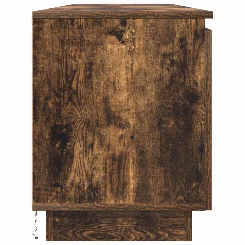 vidaXL Ντουλάπι TV Καπνιστό Δρύς 180 x 38 x 49 εκ Επεξεργασμένο ξύλο