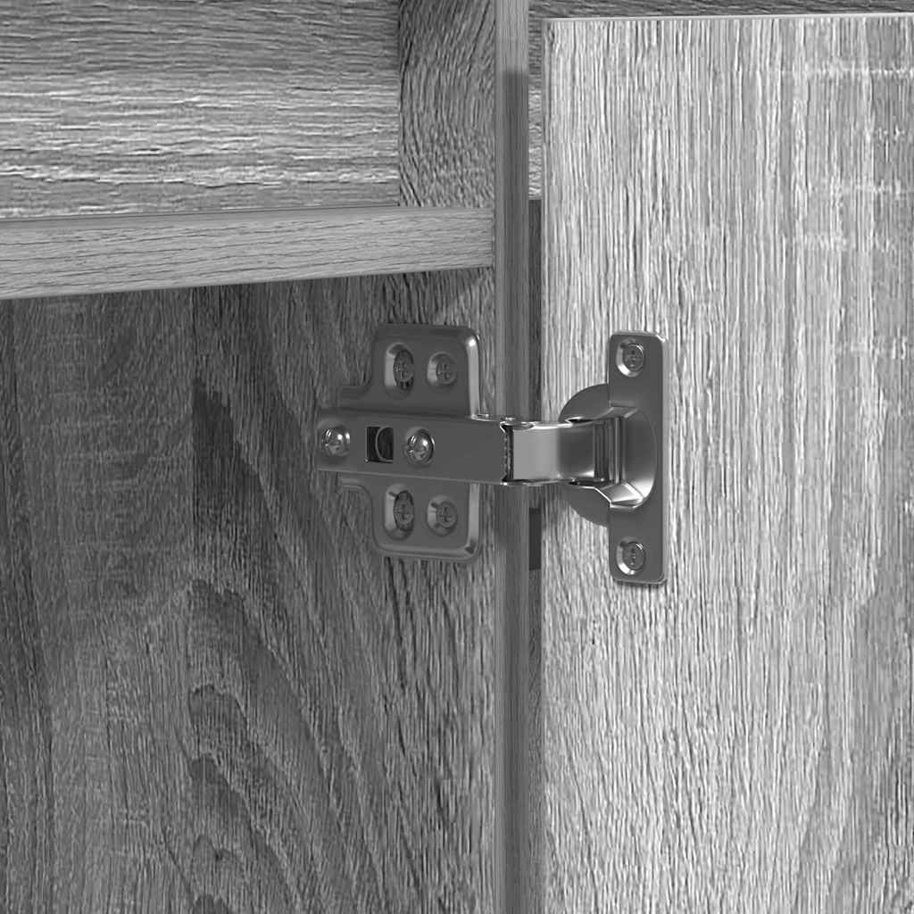 vidaXL Ντουλάπι ΤV με LED Γκρι Σονόμα 180x38x49 cm Επεξεργασμένο Ξύλο