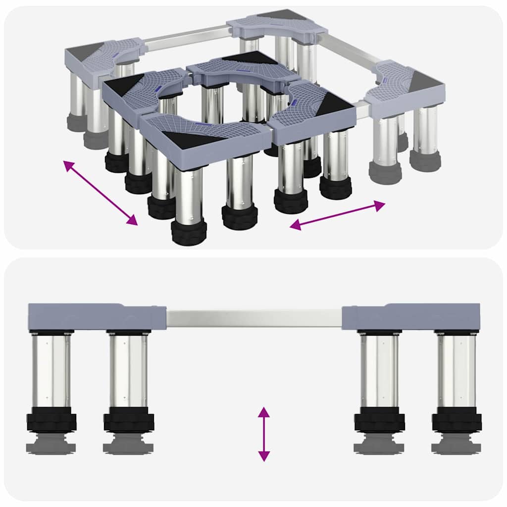 vidaXL Ρυθμιζόμενη Βάση Πλυντηρίου 300 kg