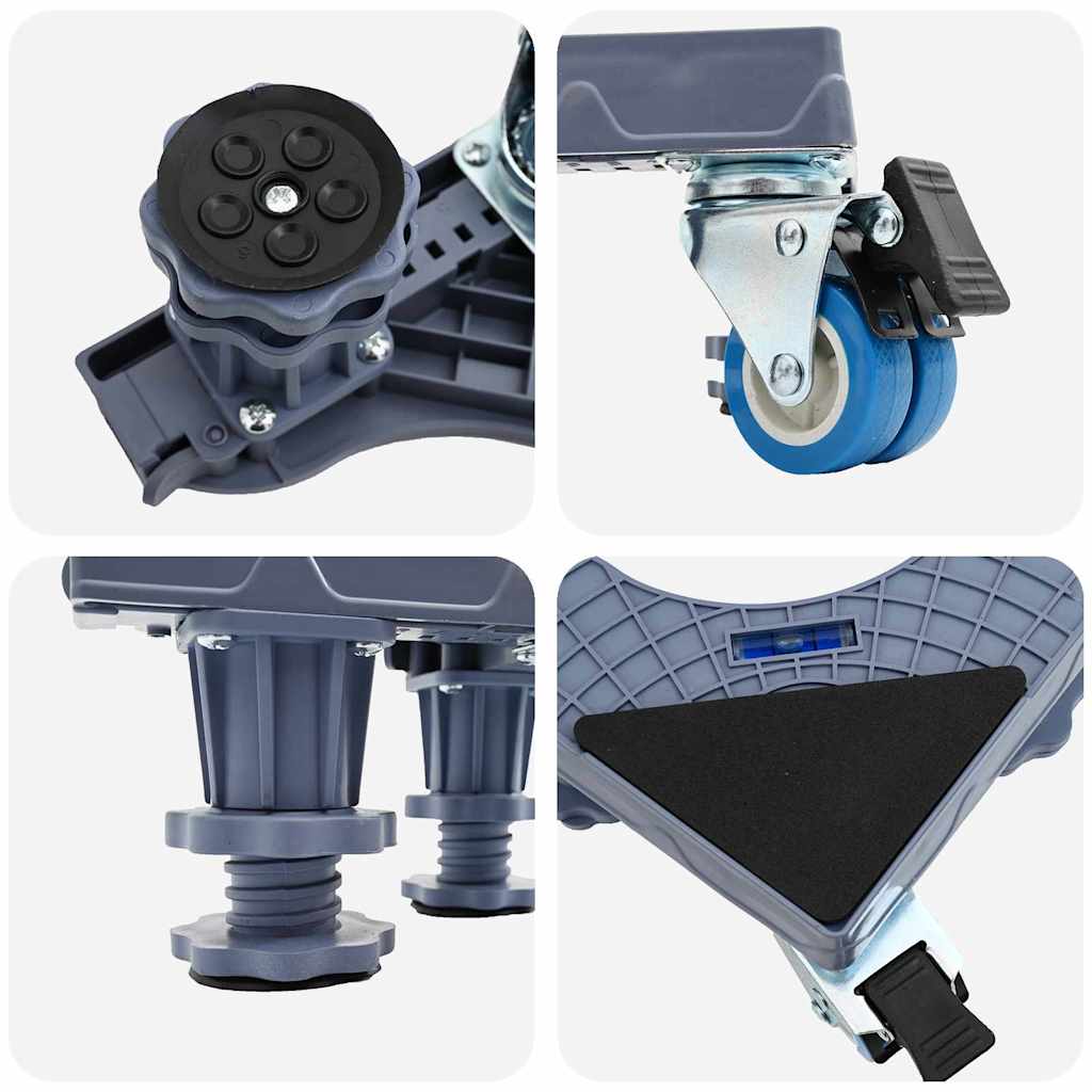 vidaXL Βάση Πλυντηρίου με Τροχούς Ρυθμιζόμενη 250 κιλά