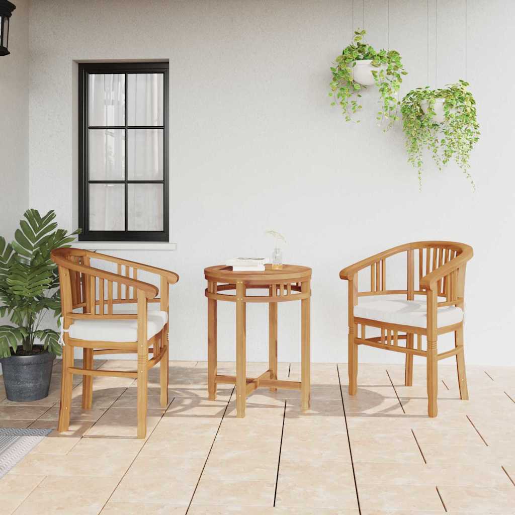 vidaXL Καρέκλα με μαξιλάρι 2 pcs Καφέ 63 x 58 x 89 εκ. Στερεό Ξύλο Τίκ