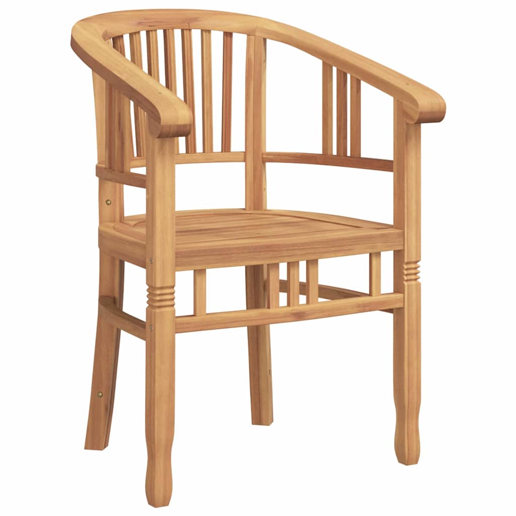 vidaXL Καρέκλα με μαξιλάρι 2 pcs Καφέ 63 x 58 x 89 εκ. Στερεό Ξύλο Τίκ