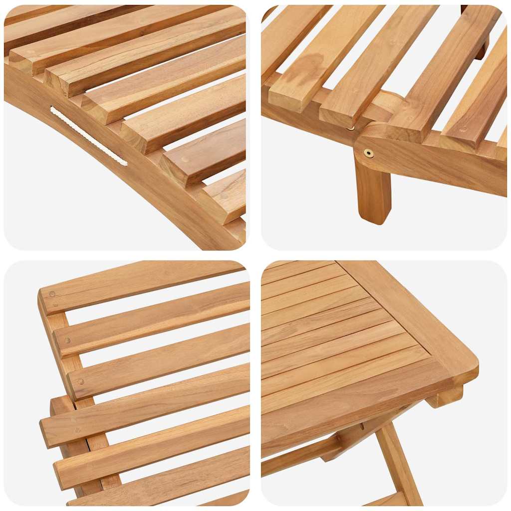 vidaXL Ξαπλώστρα 2 pcs Καφέ 198 x 55 x 58,5 εκ Στερεό Ξύλο Τίκ