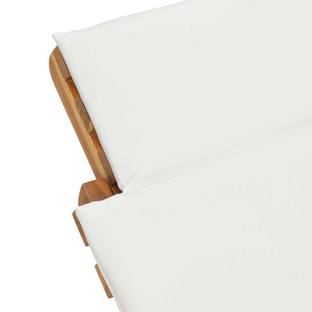 vidaXL Καλοκαιρινή Ξαπλώστρα Καφέ 198 x 55 x 58,5 εκ Στερεό Ξύλο Τίκ