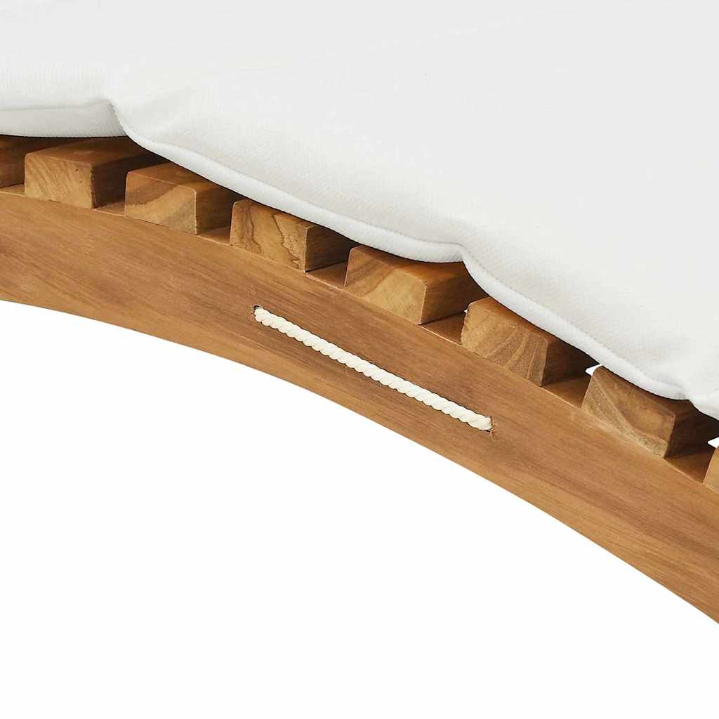 vidaXL Καλοκαιρινή Ξαπλώστρα Καφέ 198 x 55 x 58,5 εκ Στερεό Ξύλο Τίκ