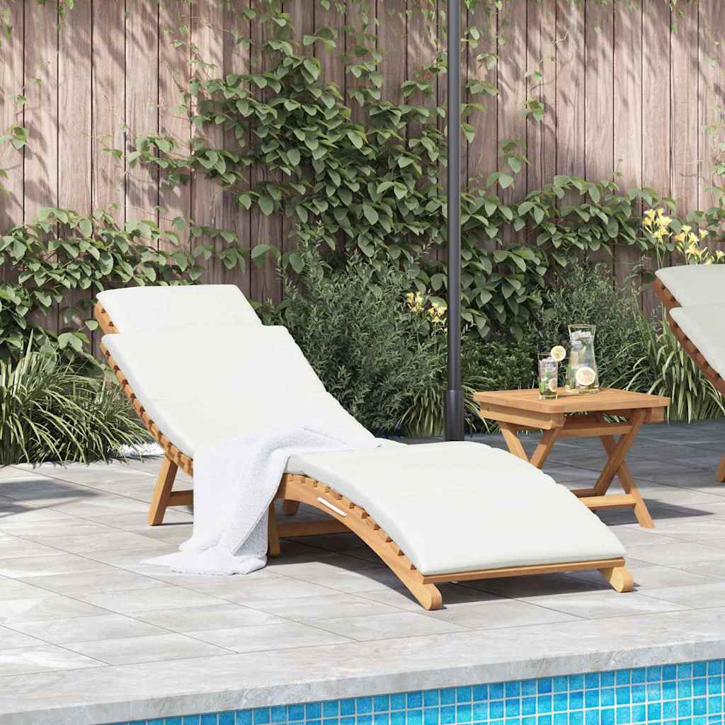 vidaXL Καλοκαιρινή Ξαπλώστρα Καφέ 198 x 55 x 58,5 εκ Στερεό Ξύλο Τίκ