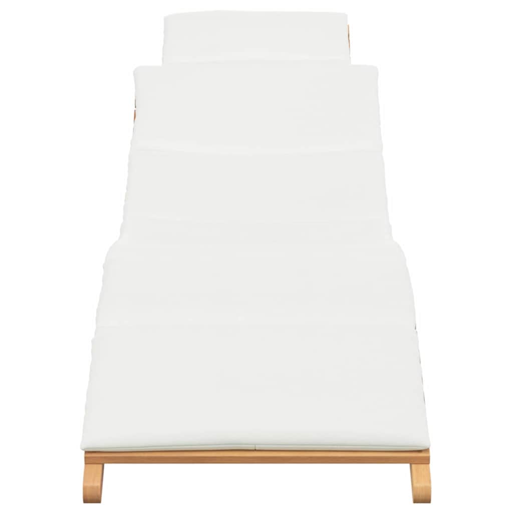 vidaXL Καλοκαιρινή Ξαπλώστρα Καφέ 198 x 55 x 58,5 εκ Στερεό Ξύλο Τίκ