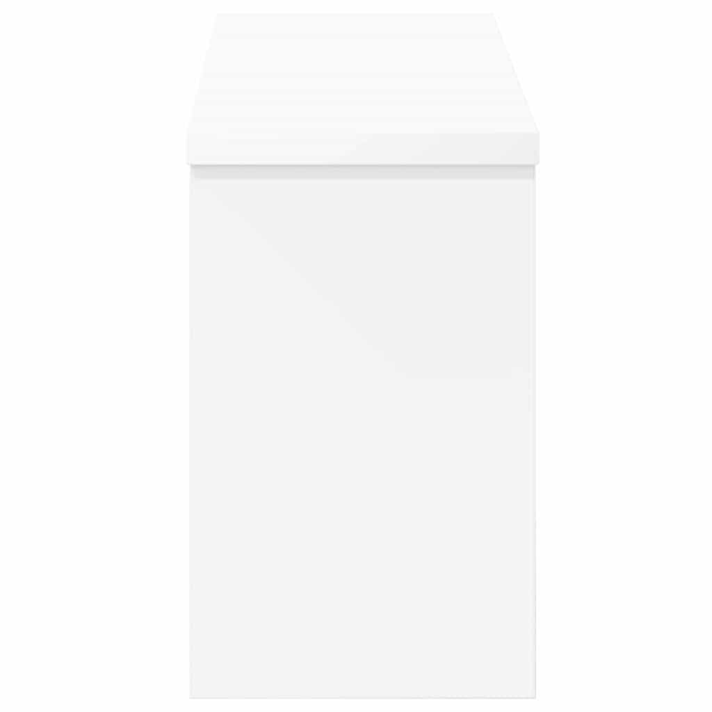 vidaXL Τοίχου Κρεμάστρα Επιτοίχιο Λευκό 50 x 16 x 26 εκ