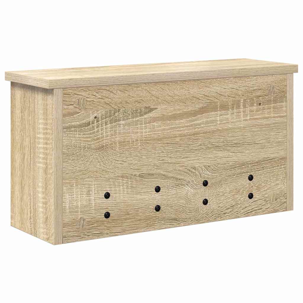vidaXL Τοίχου Κρεμάστρα Επιτοίχιο Δρύς Sonoma 50 x 16 x 26 εκ